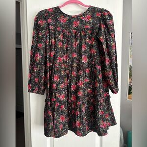 Cat & Jack Pink and Black Floral Dress